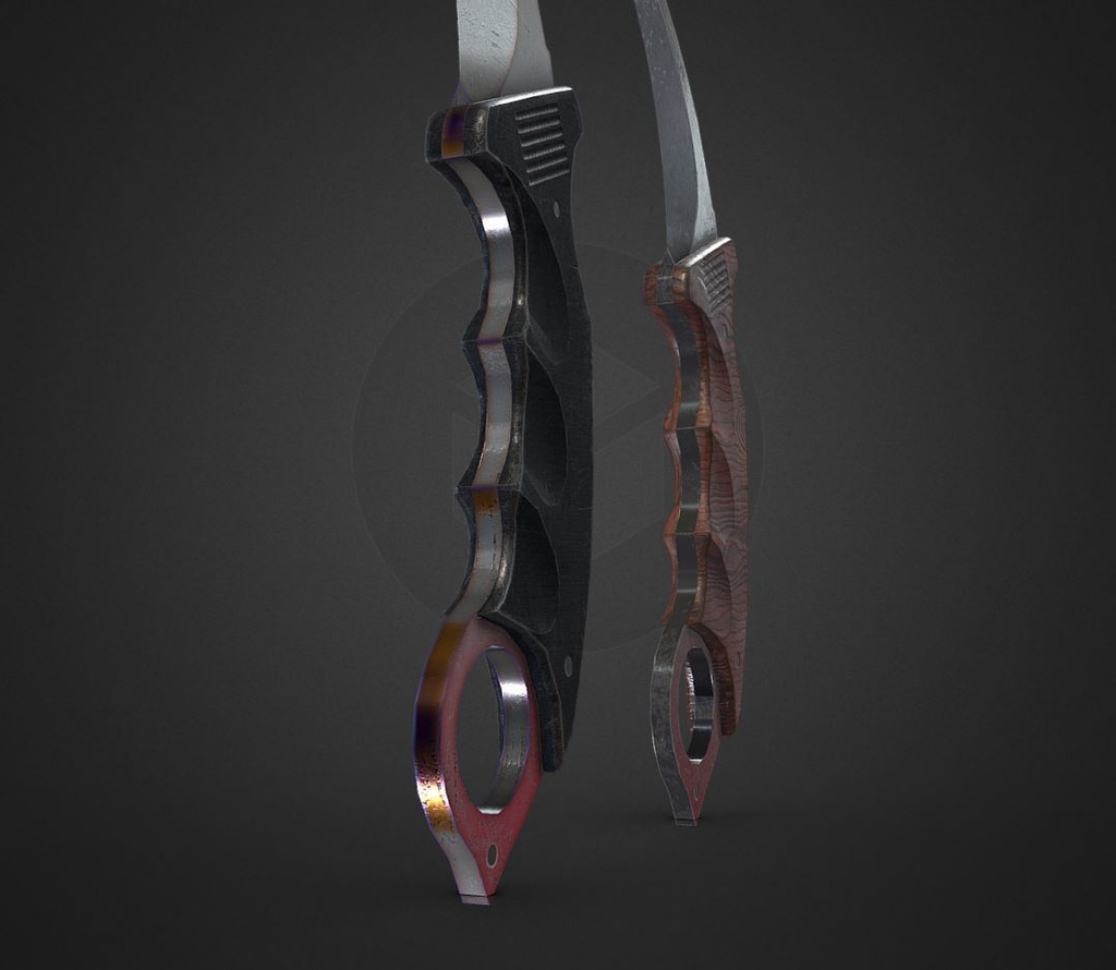 3Dモデル武器 - カランビットナイフ( FBX, 2K )