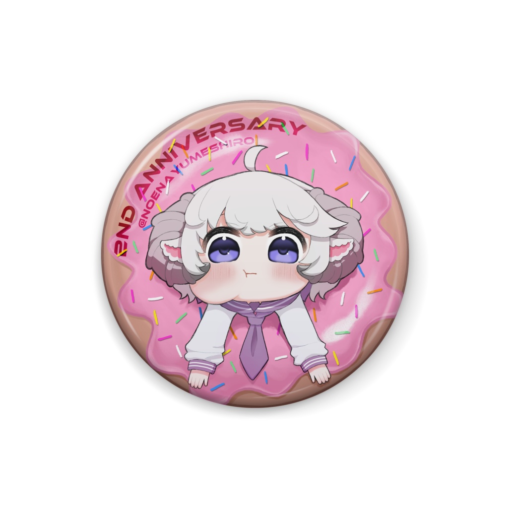 【二周年記念グッズ/2nd anniversary merch】ドーナッツ缶バッジ / Donuts Can Badge
