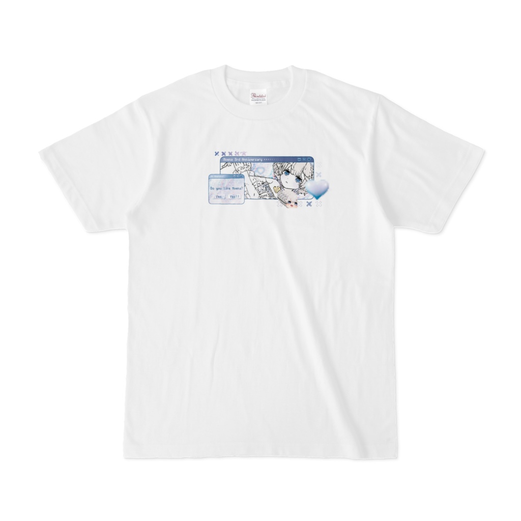 【3周年記念グッズ/3rd anniversary merch】🤍2D girl Noena T-shirt🩵