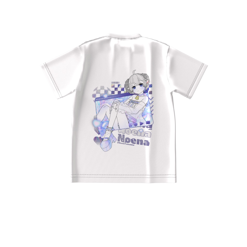 【3周年記念グッズ/3rd anniversary merch】🤍2D girl Noena T-shirt🩵(ビッグシルエットTシャツ/Big Silhouette T-shirt)