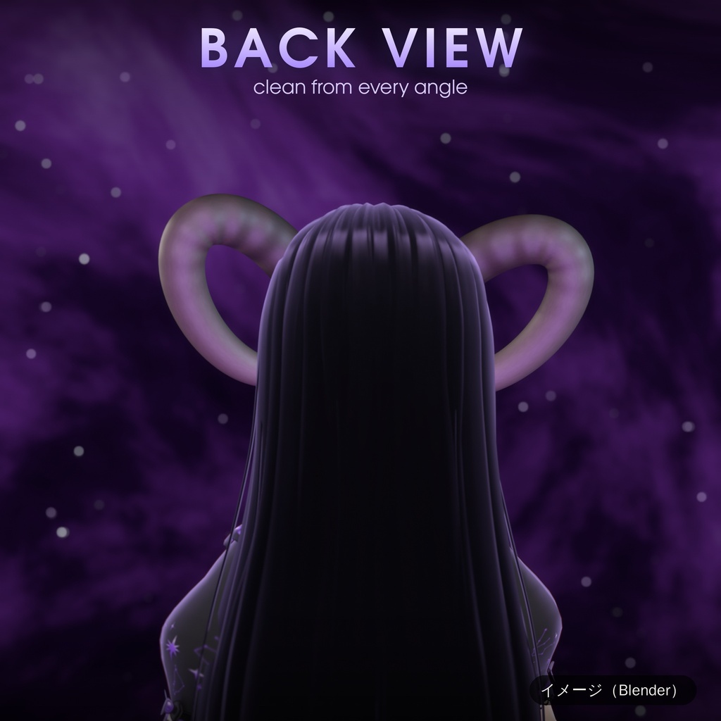 【VRChat想定】ツノパック 6種類 ライト/ダーク|Horn Pack【Tidebone Studio】