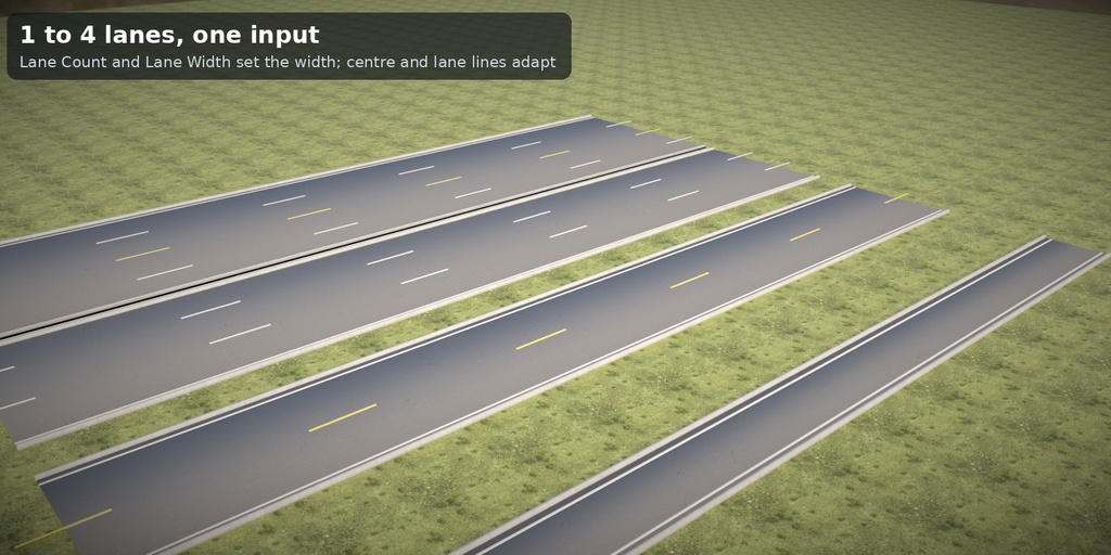 【無料】【Blender】道路ジェネレーター Lite(ジオメトリノード)| Tidebone
