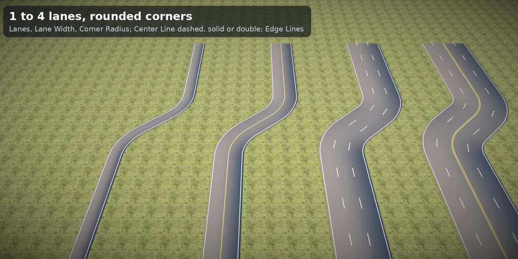 【無料】【Blender】道路ジェネレーター Lite(ジオメトリノード)| Tidebone