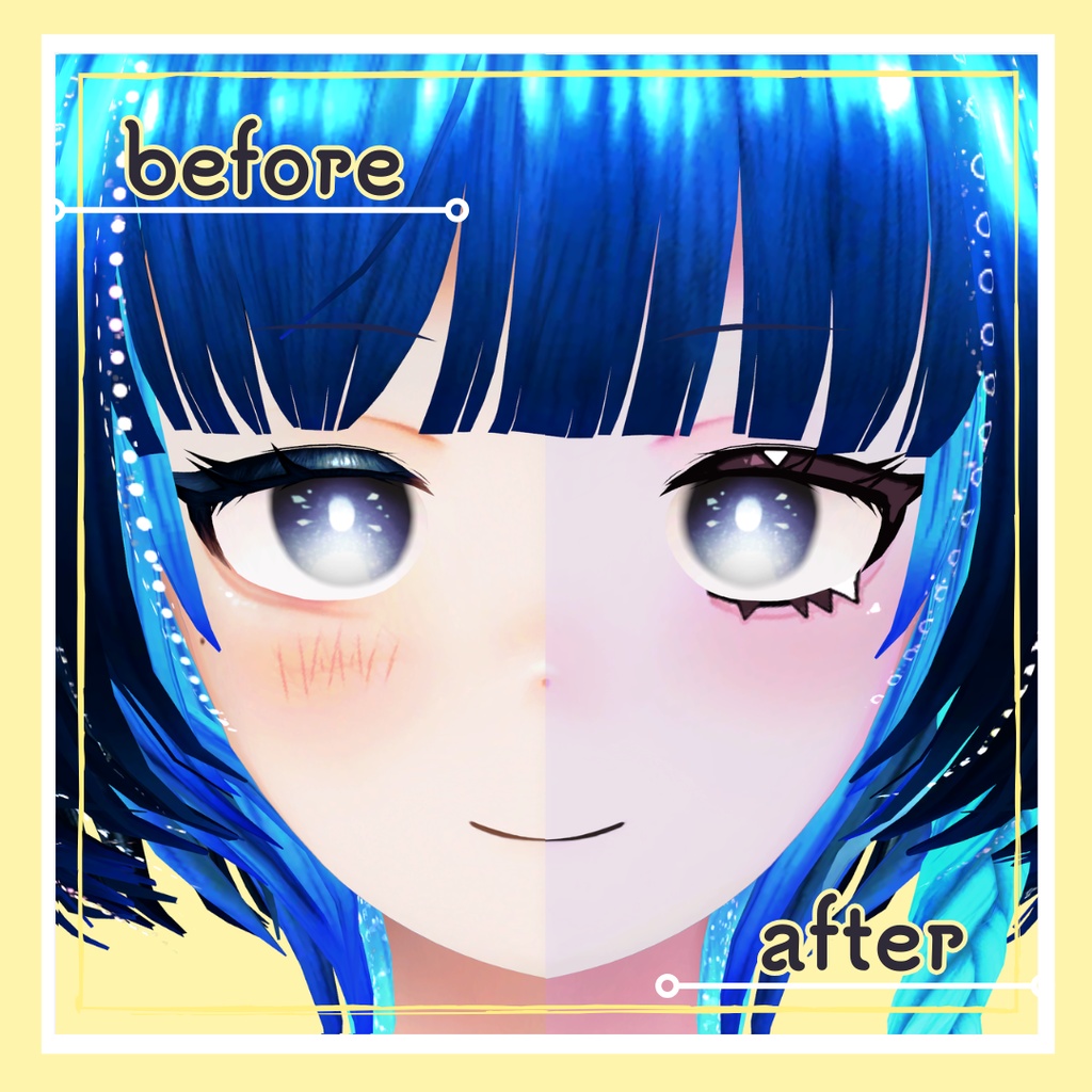 【汐留くらげ】Anime Makeup【メイクテクスチャ】#BasilTakeda