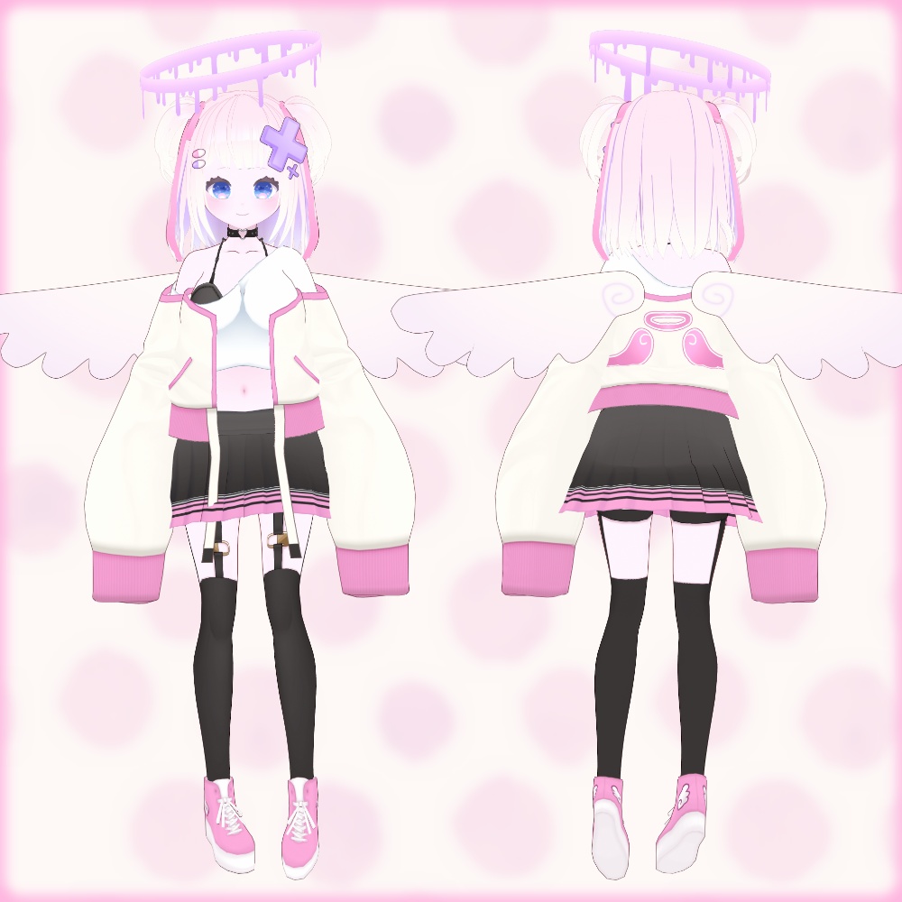 【オリジナル3Dモデル】ゲーミング病みかわ天使ちゃん