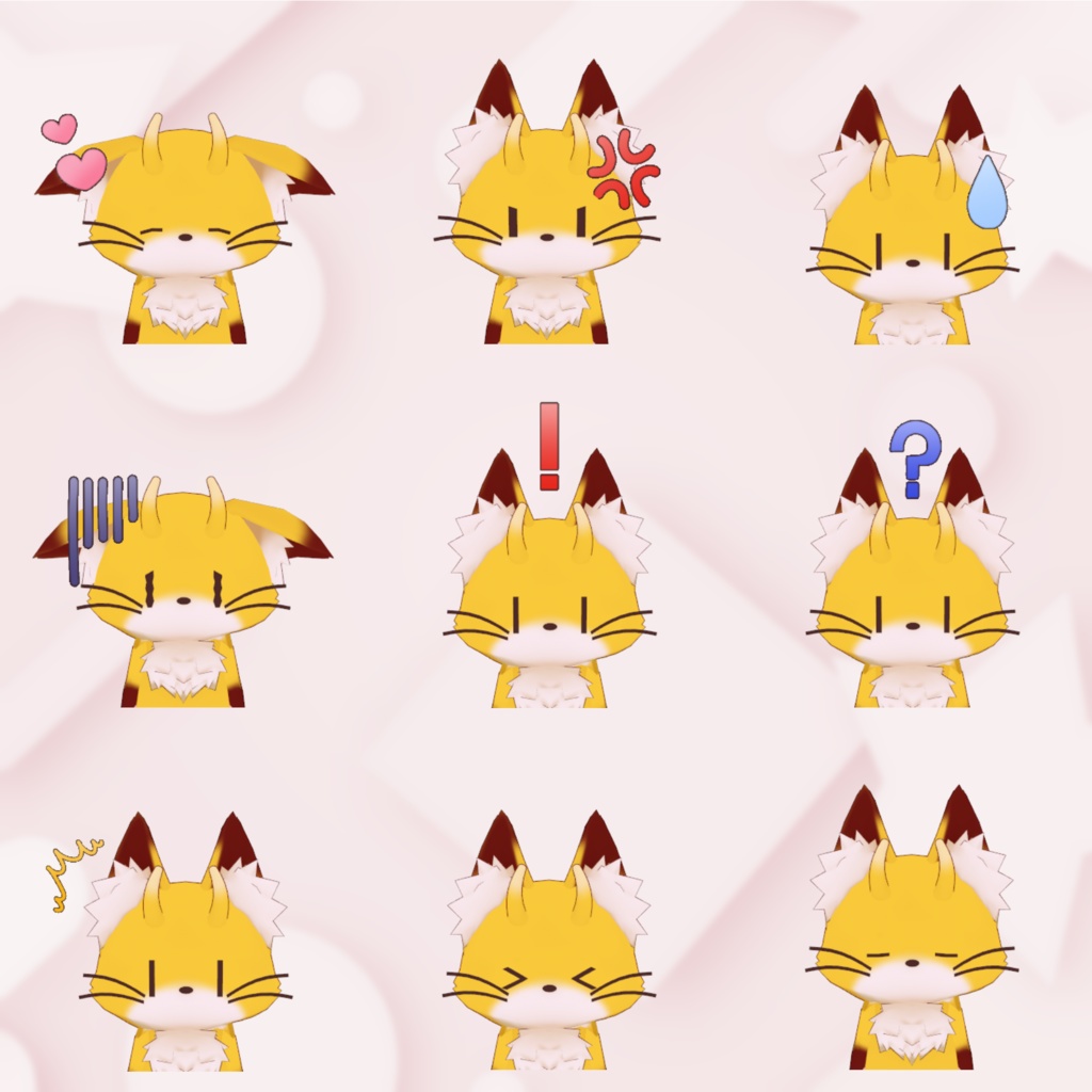 【オリジナル3Dモデル】アニマルさん