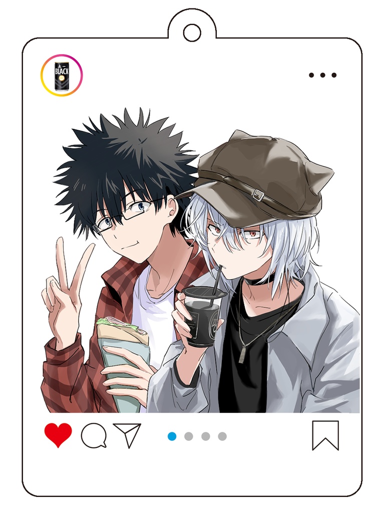 SNS風アクリルキーホルダー