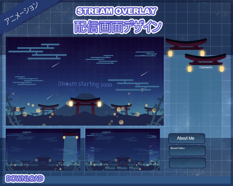 配信画面デザイン ・ VTUBER ・アニメーション