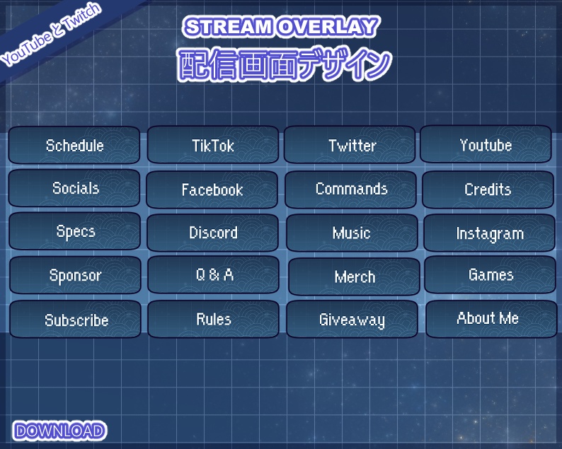 配信画面デザイン ・ VTUBER ・アニメーション