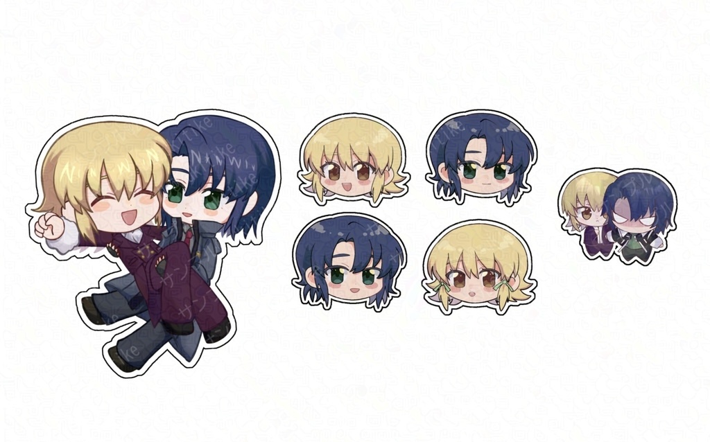 ステッカー6枚セット(お姫様抱っこ他)