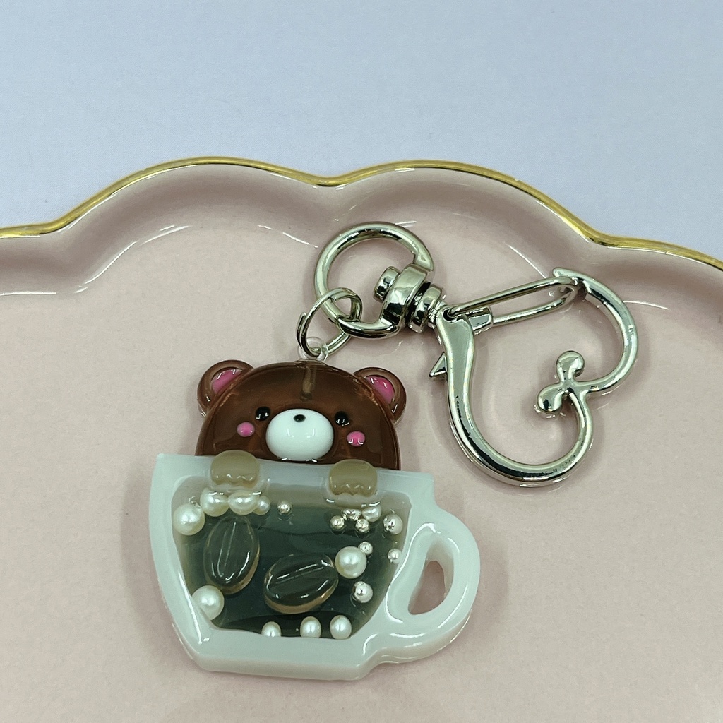 コーヒーくまキーホルダー