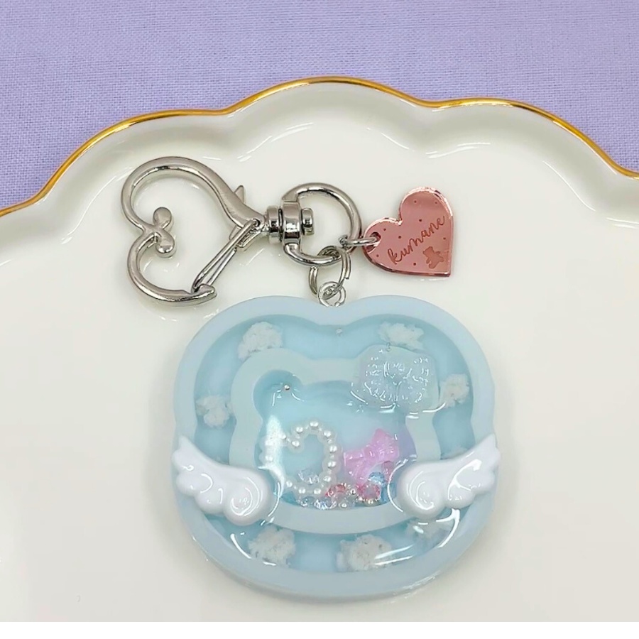 水色くまシェイカーキーホルダー