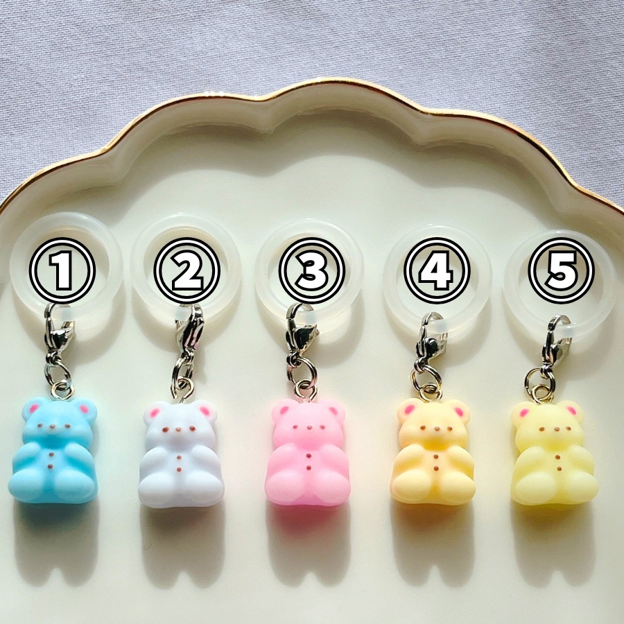 カラフルくまチャーム