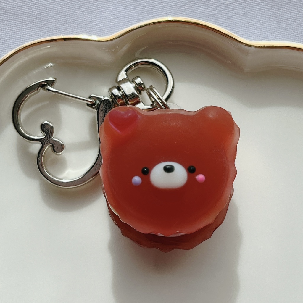 クマカロン(チョコ)ストラップ