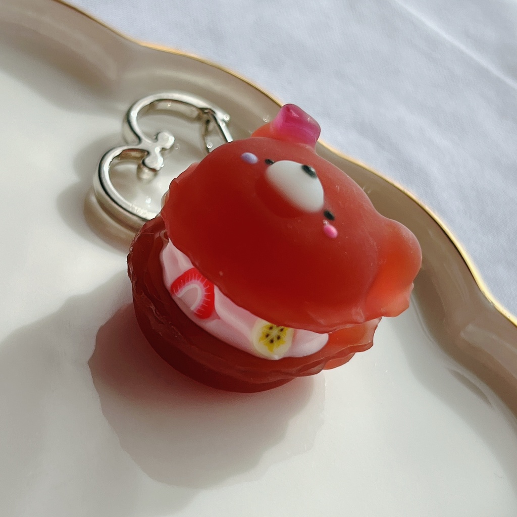クマカロン(チョコ)ストラップ