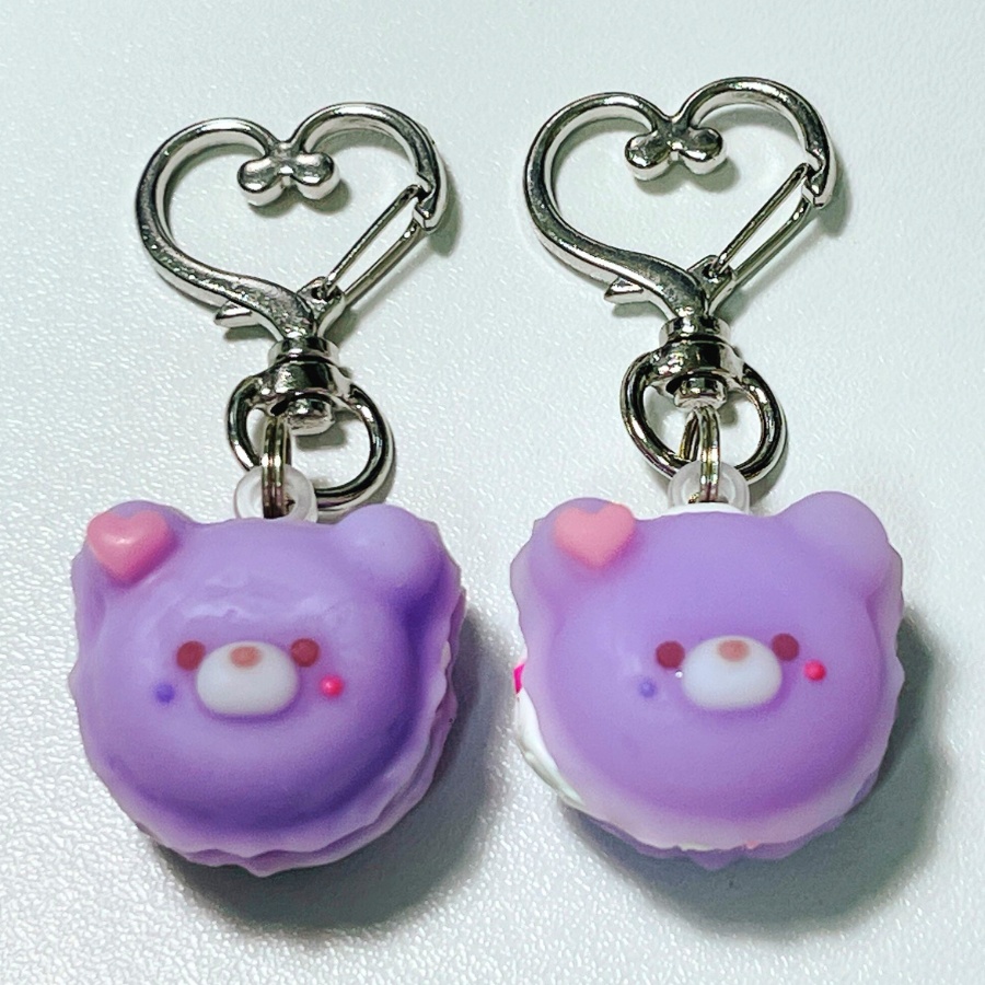 クマカロン(ブルーベリー)ストラップ