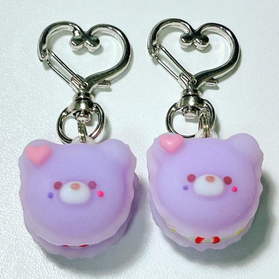 クマカロン(ブルーベリー)ストラップ