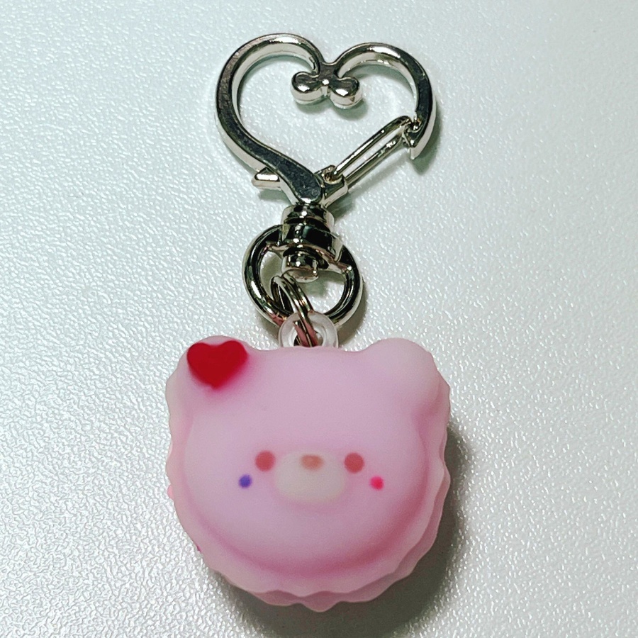 クマカロン(いちご)ストラップ