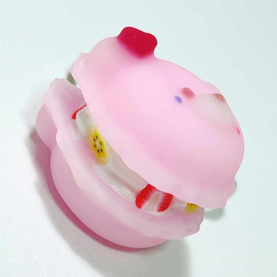 クマカロン(いちご)ストラップ