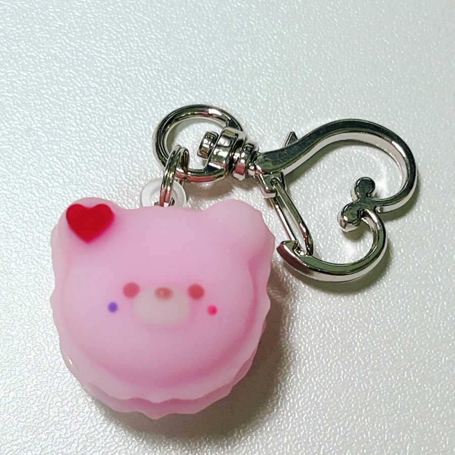 クマカロン(いちご)ストラップ