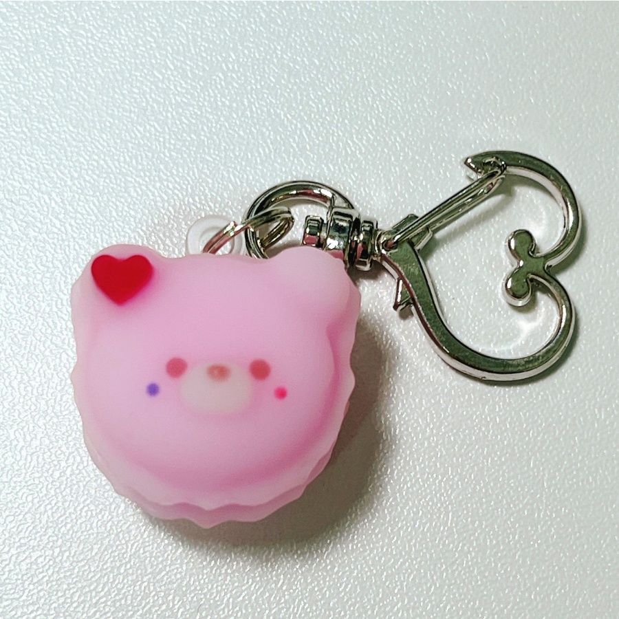 クマカロン(いちご)ストラップ