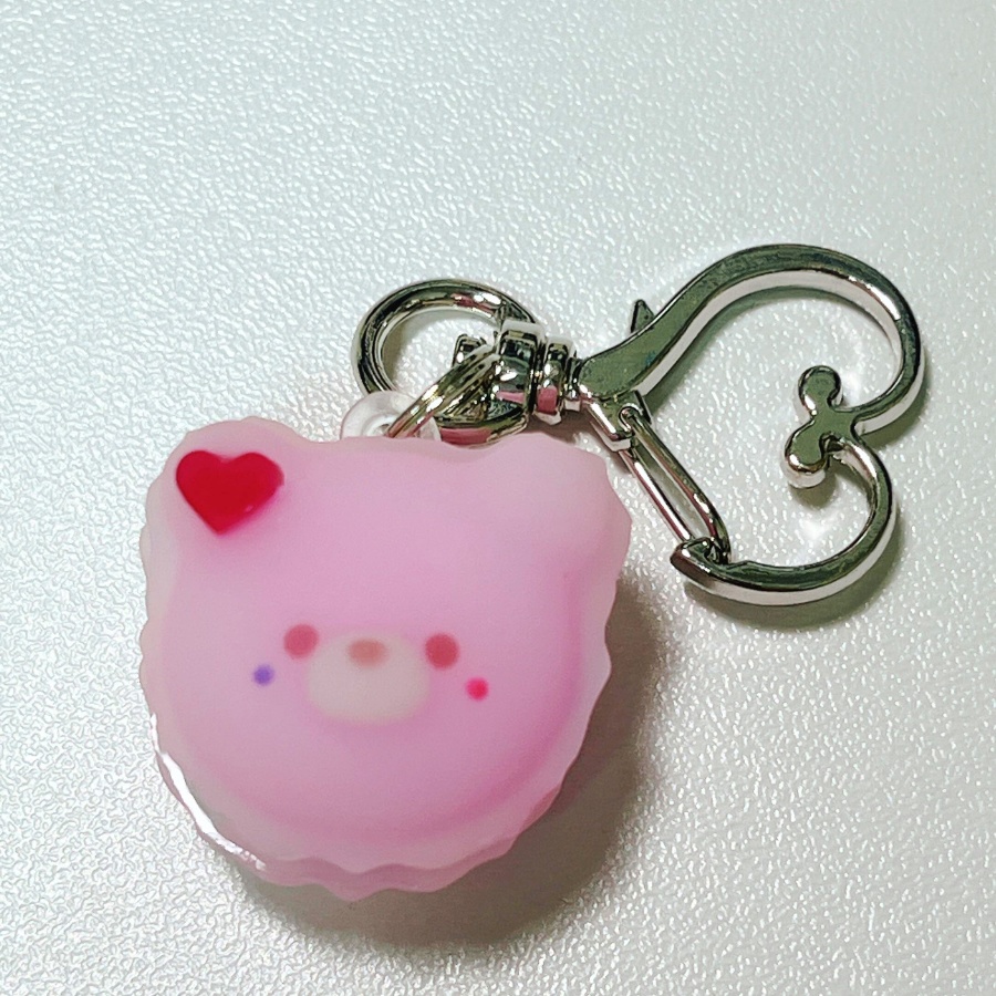 クマカロン(いちご)ストラップ
