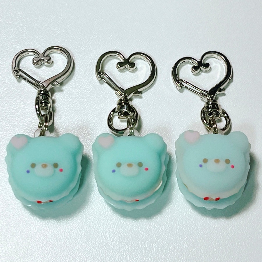 クマカロン(チョコミント)ストラップ
