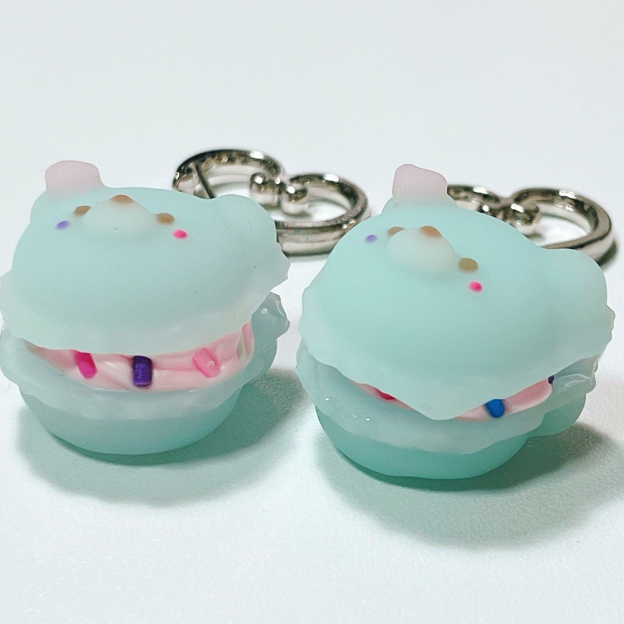 クマカロン(チョコミント)ストラップ