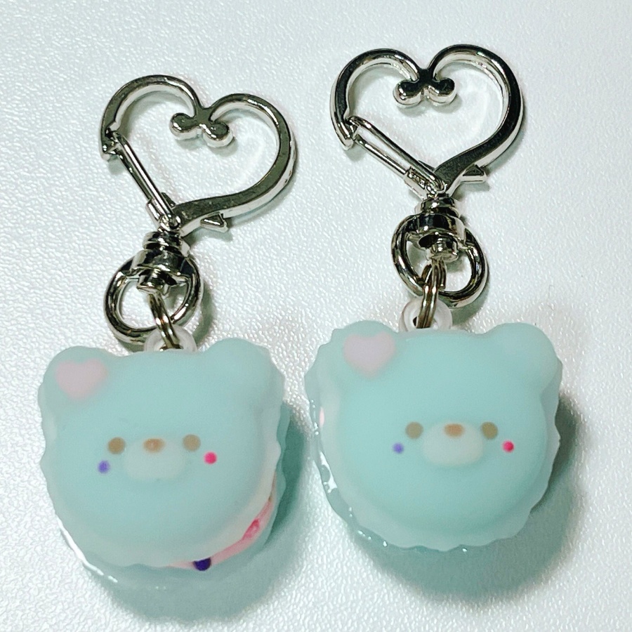 クマカロン(チョコミント)ストラップ