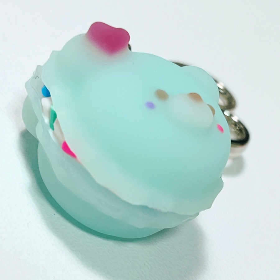 クマカロン(チョコミント)ストラップ