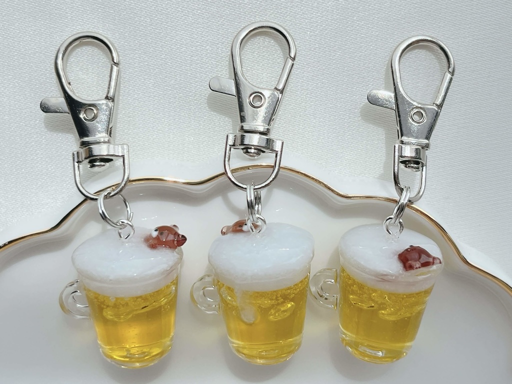 ビール風呂くまっちょキーホルダー