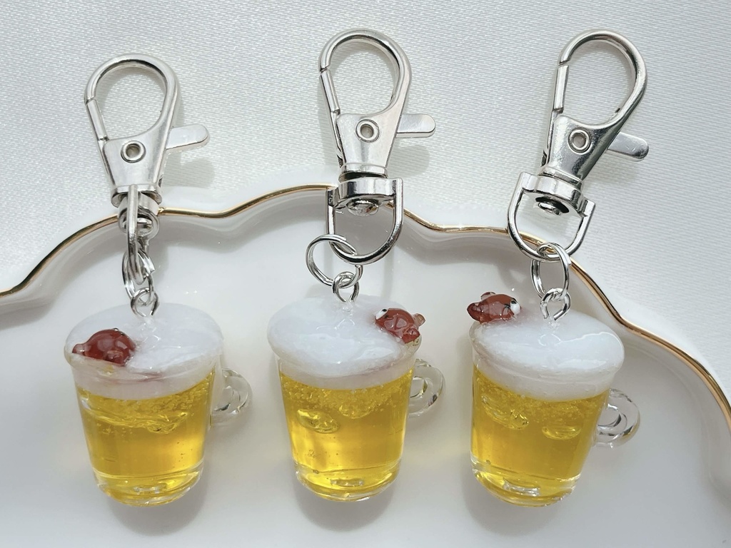 ビール風呂くまっちょキーホルダー