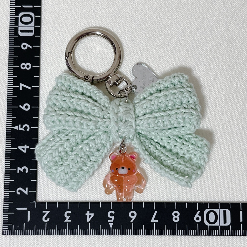 【受注生産】リボン&くまっちょキーホルダー
