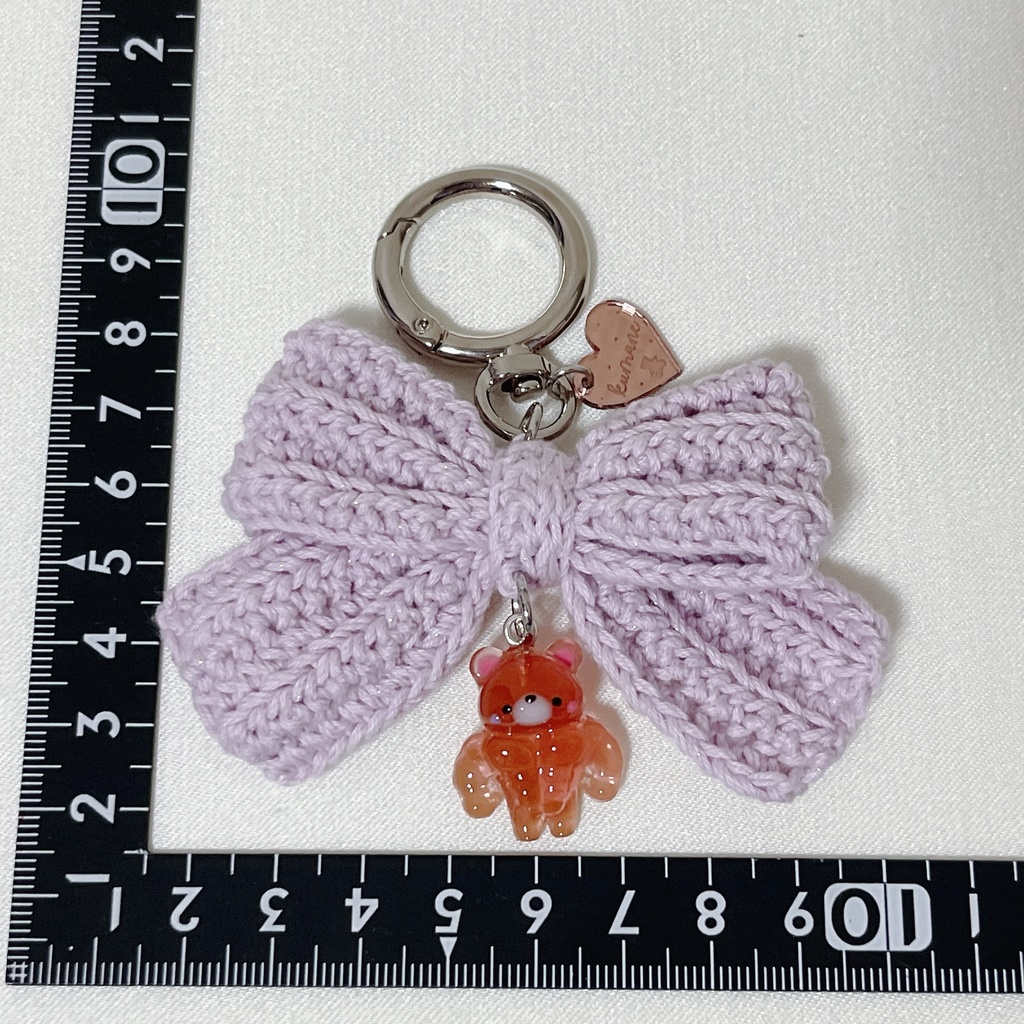 【受注生産】リボン&くまっちょキーホルダー