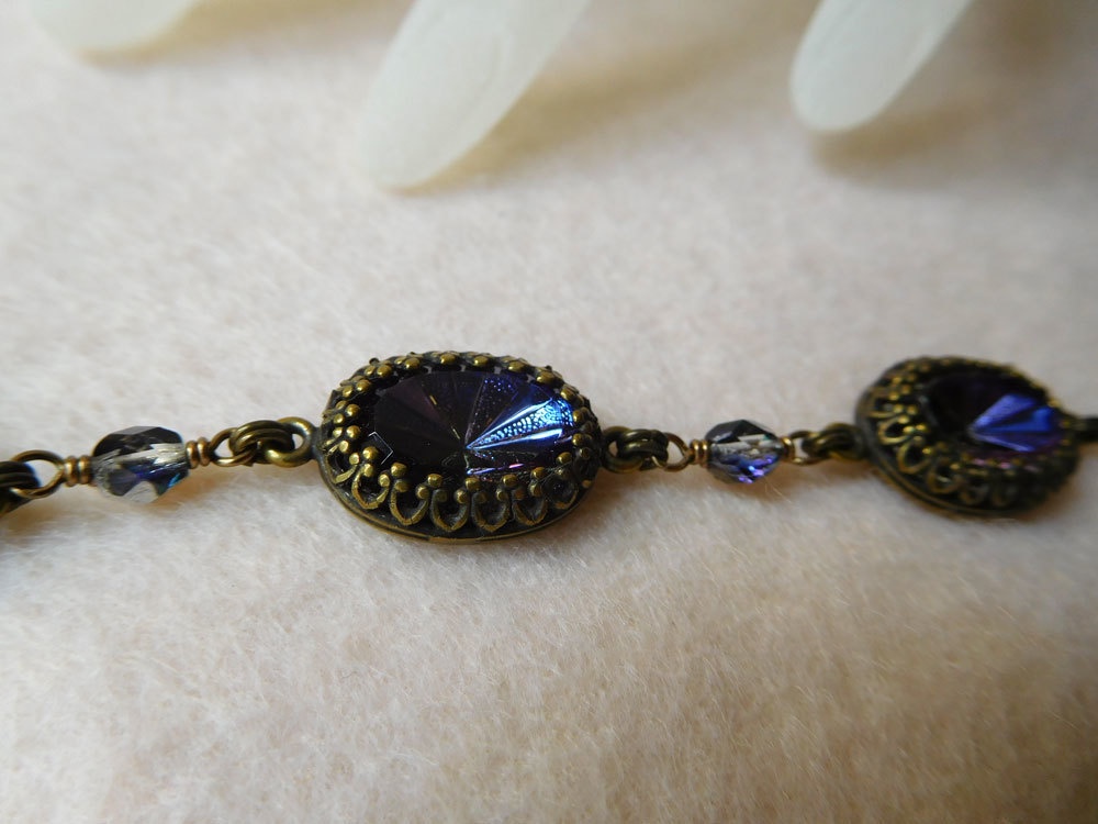 【完売】ヘリオトロープのブレスレット