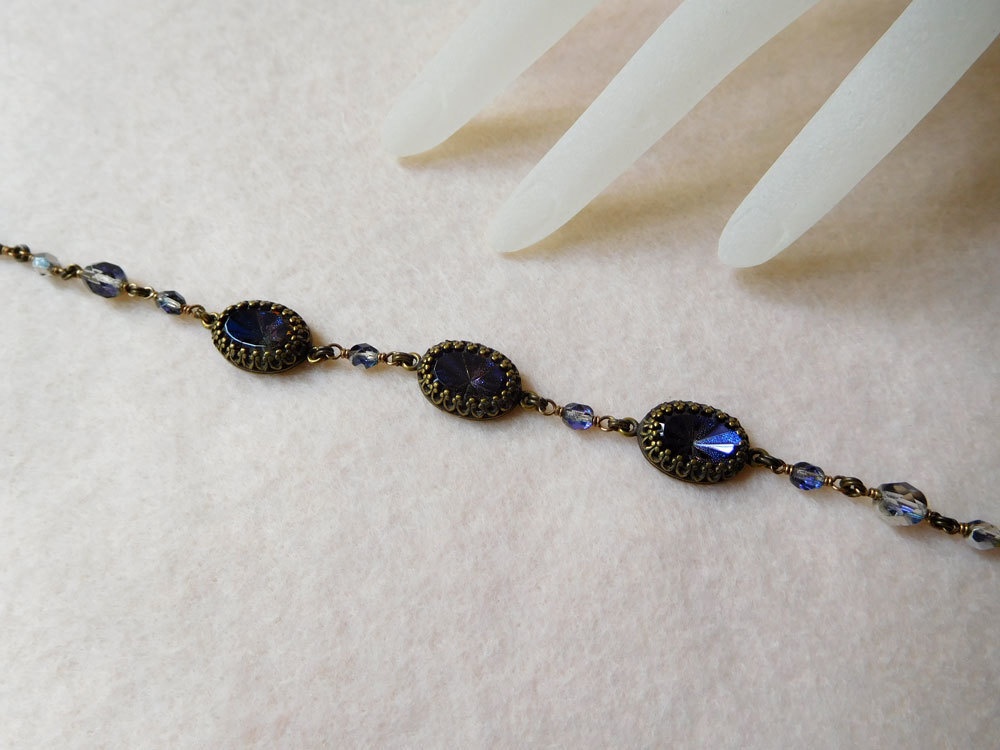 【完売】ヘリオトロープのブレスレット