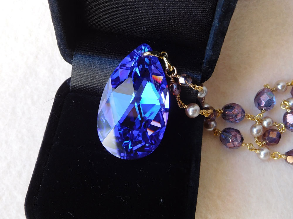 【完売】ロング・ペンダント 薄明の一片(TwilightPurple)