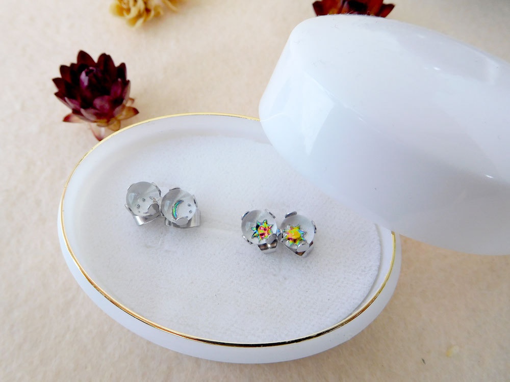 星のピアス Luna Sol Blue Yag Booth