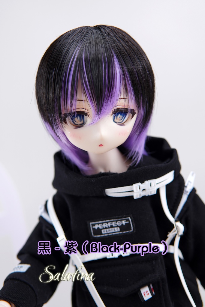 [Salafina]8~9インチMDD,DDサイズドール用インナーカラーショットカットdollwig