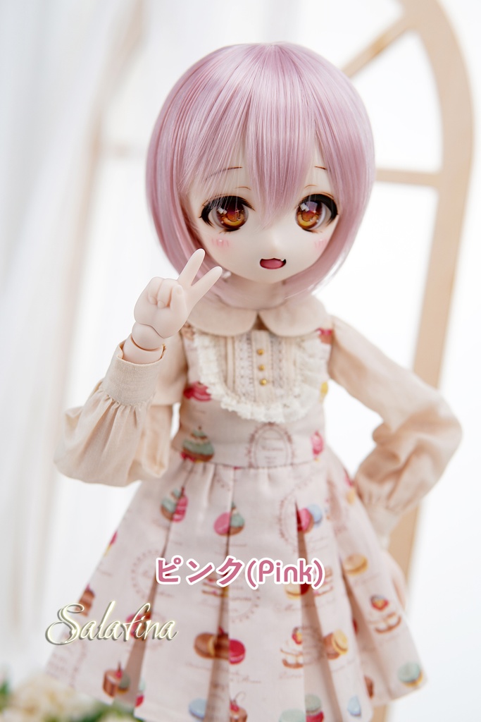 [Salafina]6~7インチYOSDサイズドール用ナチュラルショートボブdollwig