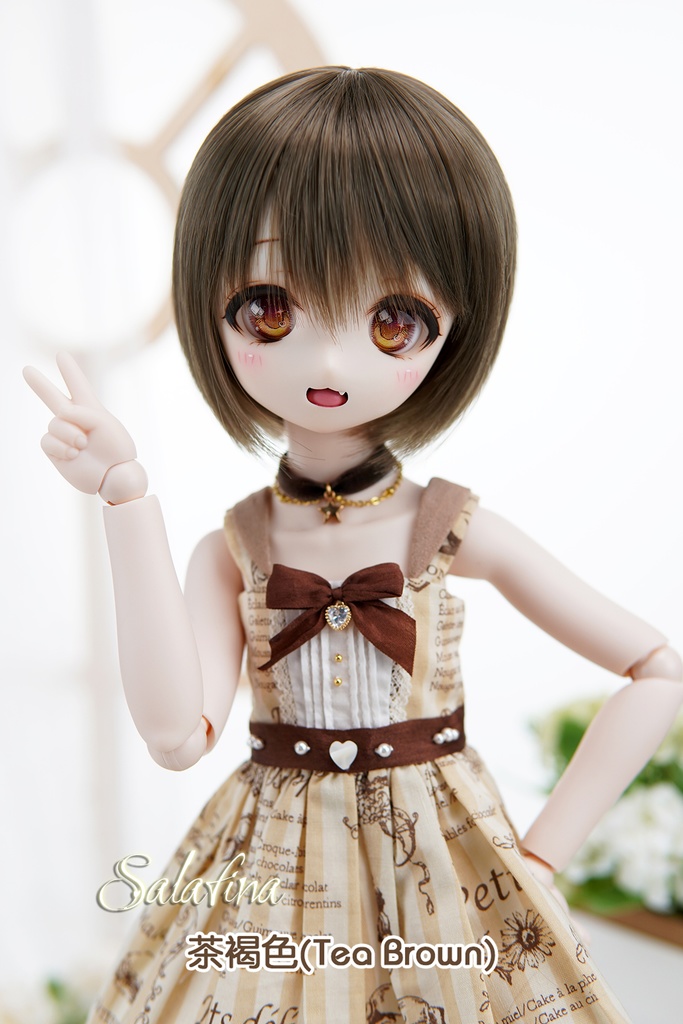 [Salafina]6~7インチYOSDサイズドール用ナチュラルショートボブdollwig