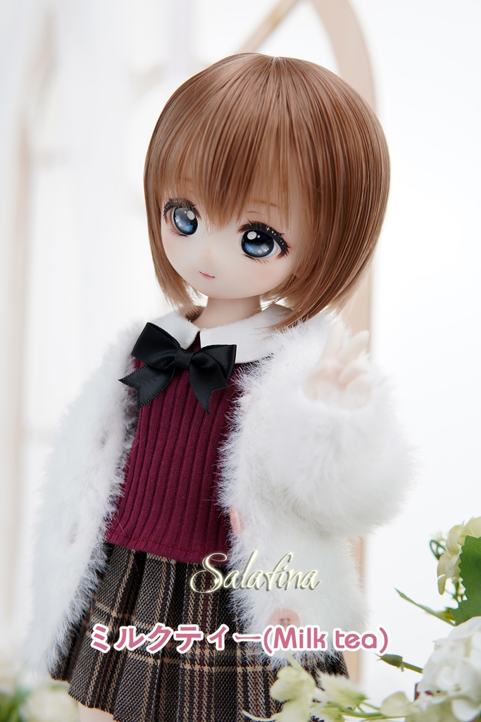 [Salafina]6~7インチYOSDサイズドール用ナチュラルショートボブdollwig