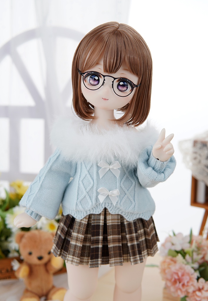 [Wa❤Ya]1/4(SDＭ,MDD)サイズドール衣装ファーカラー オフショルダーセーターMDDdollclothes
