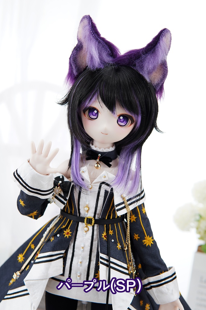 [Wa❤Ya]1/3(SD,MDD,KUMACO)サイズドール用小物狼耳猫耳カチューシャ