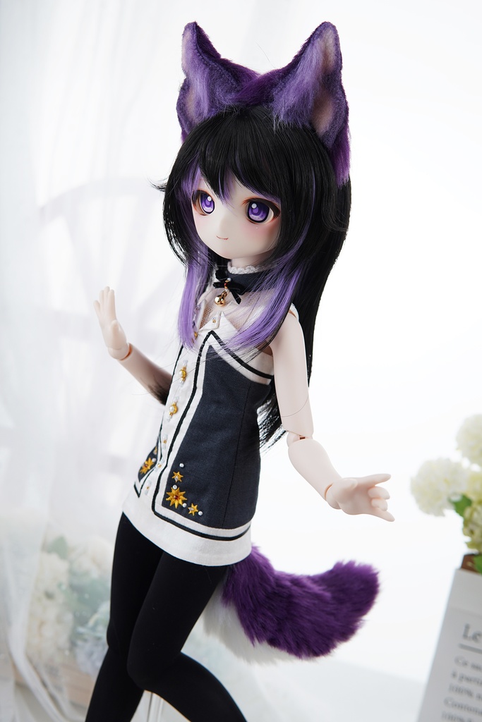 [Wa❤Ya]1/3(SD,MDD,KUMACO)サイズドール用小物狼耳猫耳カチューシャ