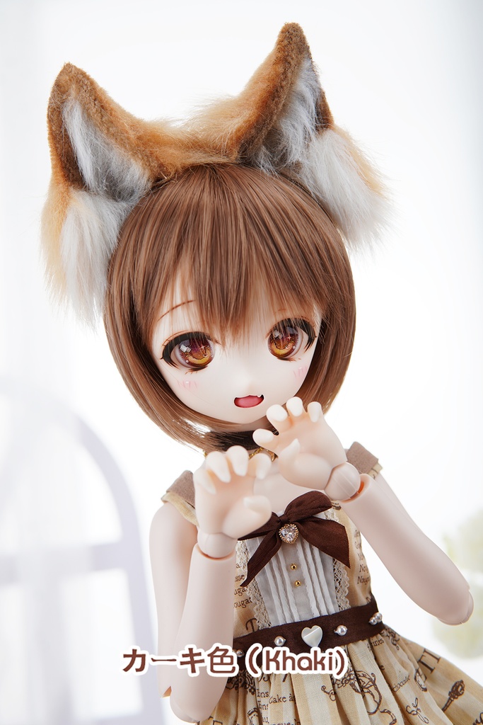 [Wa❤Ya]1/3(SD,MDD,KUMACO)サイズドール用小物狼耳猫耳カチューシャ