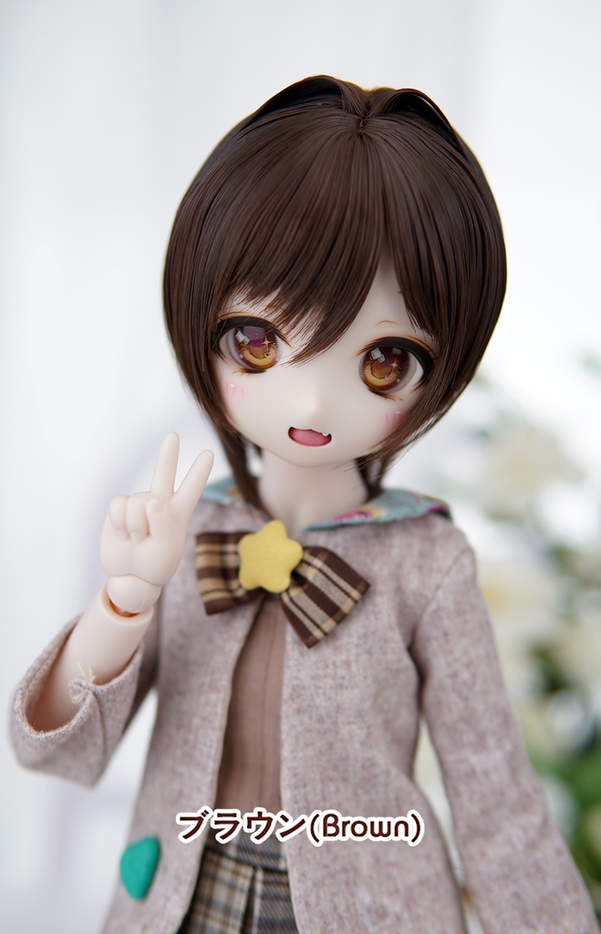 [Salafina］小SD,大きめ1/4サイズドール用ショートボブ「ベッカ」dollwig