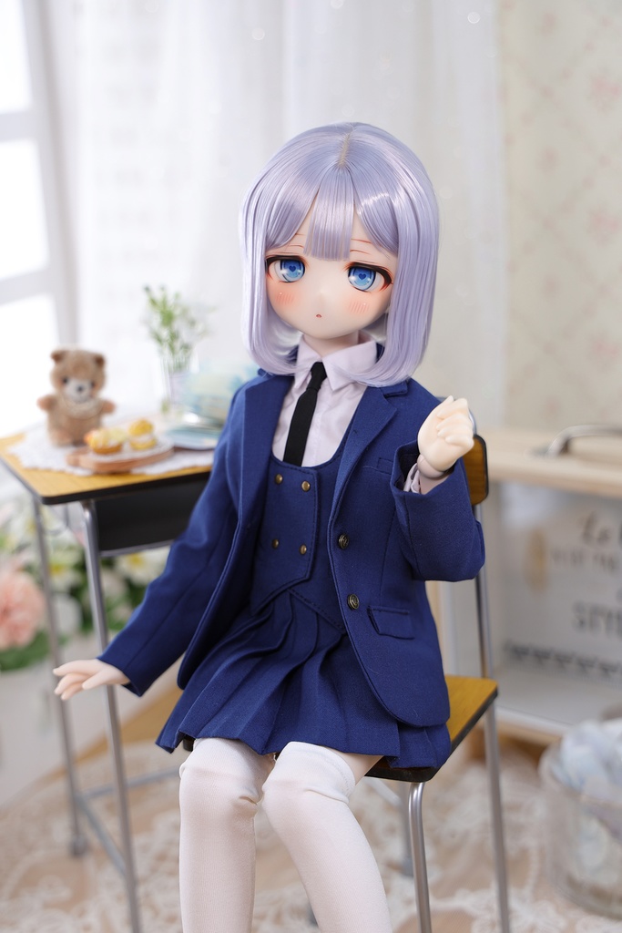 [Salafina］8-9インチMDD,DD,SDサイズドール用手つくり造形ウィッグショートカット「Mio」dollwig