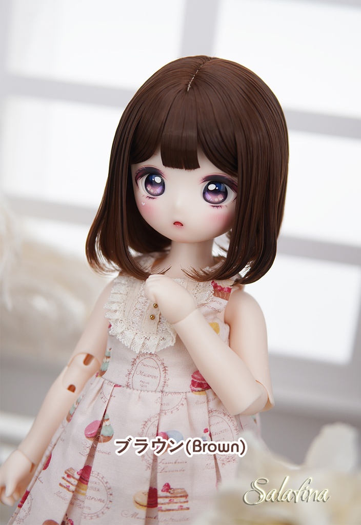 [Salafina］8-9インチMDD,DD,SDサイズドール用手つくり造形ウィッグショートカット「Mio」dollwig