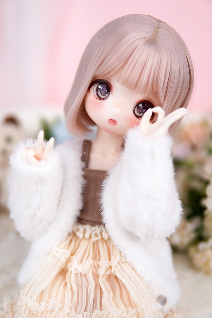 [Wa❤Ya]1/4(SDＭ,MDD,KUMAKO)サイズドール衣装ふわふわセーターコートMDDdollclothes